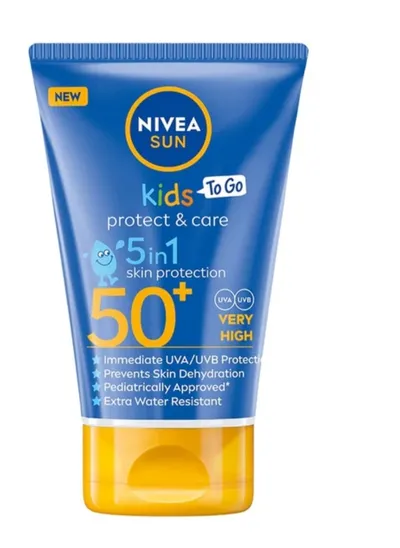 Nivea Sun, Kids, Protect & Care, 5 in 1 Skin Protection SPF50+ (Balsam ochronny do opalania 5w1 dla dzieci SPF50+)