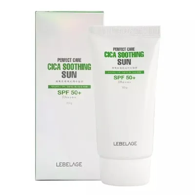 Lebelage Perfect Care, Cica Soothing, Sun Cream SPF50+ Pa++++ (Kojący krem do twarzy z SPF50+PA++++)