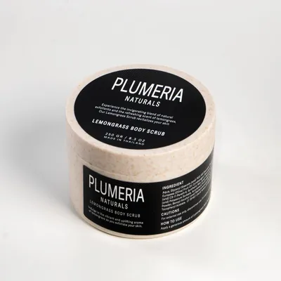 Plumeria Naturals Lemongrass, Body Scrub (Trawa Cytrynowa, Peeling do ciała)