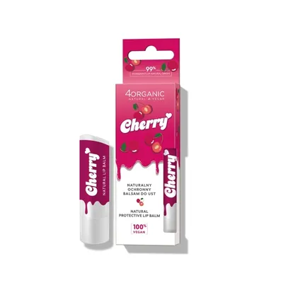 4Organic Cherry, Naturalny ochronny balsam do ust