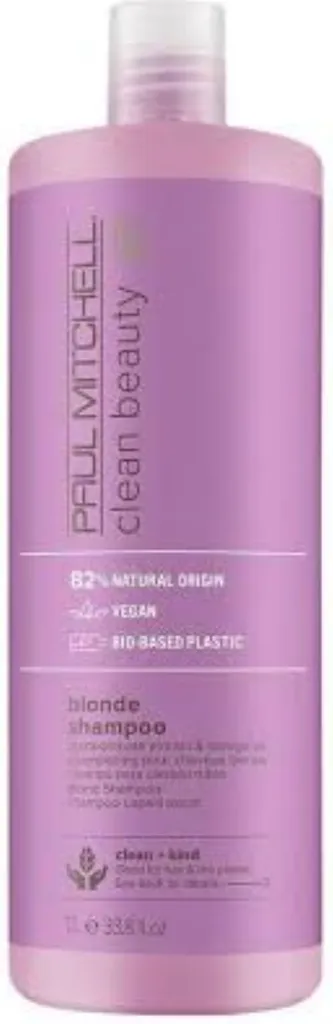 Paul Mitchell Clean Beauty, Blonde Shampoo (Fioletowy szampon do włosów rozjaśnionych, z pasemkami w odcieniu chłodnego blondu)