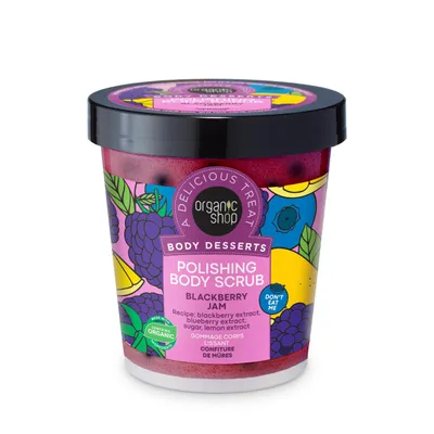 Organic Shop Body Desserts, Blackberry Jam, Polishing Body Scrub (Wygładzający peeling do ciała)