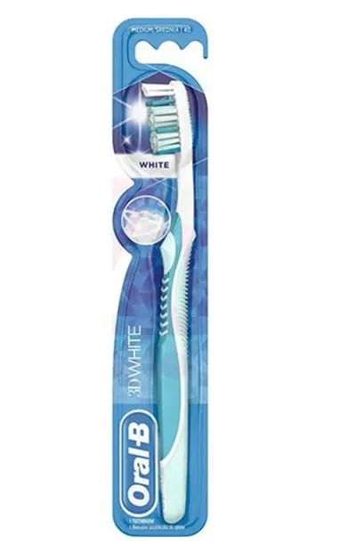 Oral-B 3D White, Szczoteczka do zębów średnia