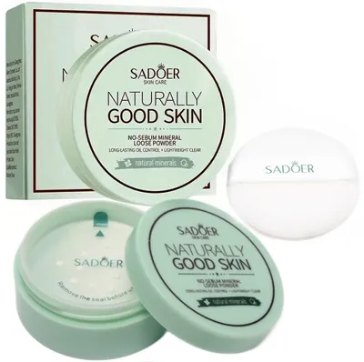 Sadoer Naturally Good Skin, No Sebum Mineral Loose Powder (Matujący sypki puder do twarzy)