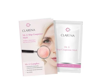 Clarena Vit. U Reduction Line, Vit. U Stop Couperose Mask (Maska z Witaminą U do cery naczyniowej)