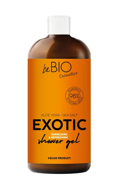 beBIO Exotic, Naturalny energetyzująco - odświeżający żel pod prysznic