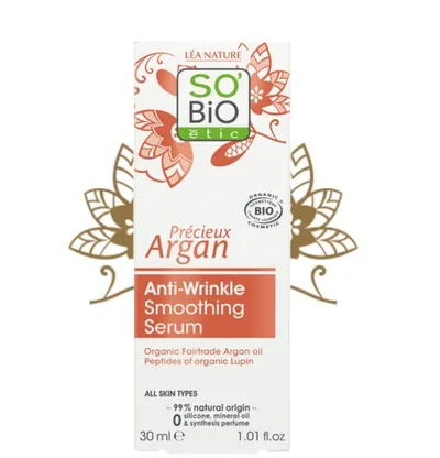 SO'BiO Etic Precieux Argan, Anti-Wrinkle Smoothing Serum (Przeciwzmarszczkowe serum do twarzy)