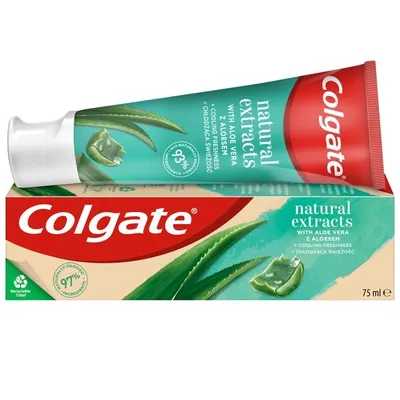 Colgate Natural Extrects, Aloe Vera, Toothpaste (Aloes, Pasta do zębów)