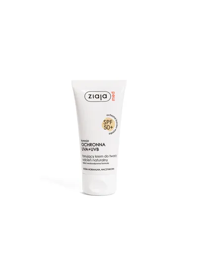 Ziaja Kuracja ochronna UVA+UVB, Tonujący krem do twarzy SPF50+