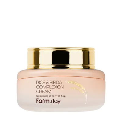 FarmStay Rice & Bifida, Complexion Cream (Kompleksowy krem do twarzy nawilżająco-regenerujący)
