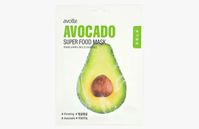 Avotte Avocado, Super Food Mask (Avocado, Ujędrniająca maska w płachcie)