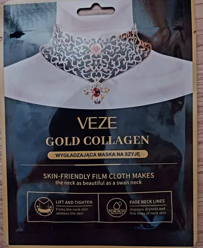 Venzen Veze, Gold Collagen Neck Mask (Wygładzająca maska na szyję)