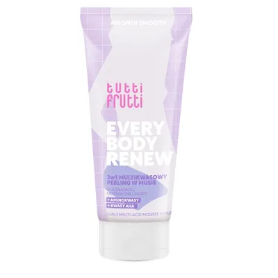 Tutti Frutti Every Body Renew, 2w1 Multikwasowy peeling w musie