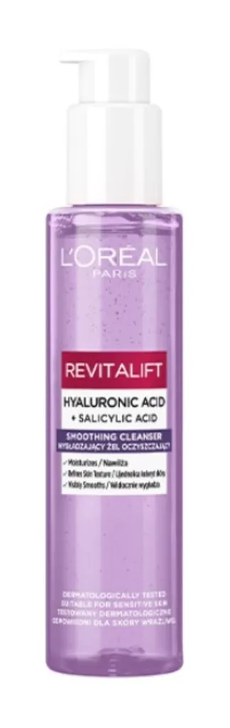 L'Oreal Paris Revitalift, Hyaluronic Acid+Salicilic Acid, Smoothing Cleanser (Wygładzający żel oczyszczający do twarzy z kwasem hialuronowym)