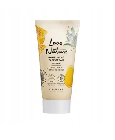Oriflame Love Nature, Nourishing Face Cream with Chia & Organic Honey (Odżywczy krem do twarzy  z chia i organicznym miodem)