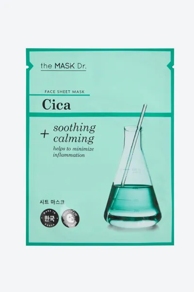 Action The Dr.Mask, Cica Soothing & Calming Face Sheet Mask (Łagodząca maska do twarzy w płachcie)