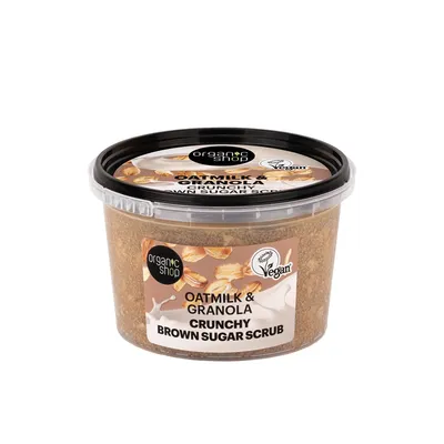 Organic Shop Oatmilk & Granola, Crunchy Brown Sugar Scrub (Peeling cukrowy z mlekiem owsianym i granolą)