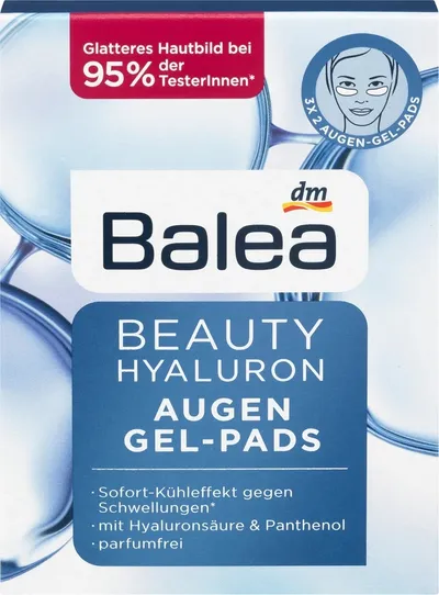 Balea Beauty Hyaluron, Gel Eye Pads (Hydrożelowe płatki pod oczy)