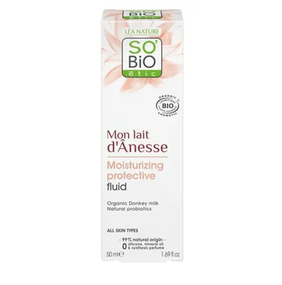 SO'BiO Etic Moisturizing Protective Fluid (Ochronny fluid z mlekiem oślim i probiotykami na dzień)