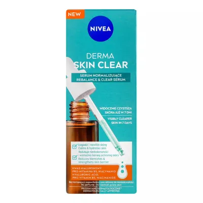 Nivea Derma Skin Clear, Rebalance & Clear Serum (Serum normalizujące do skóry z niedoskonałościami)