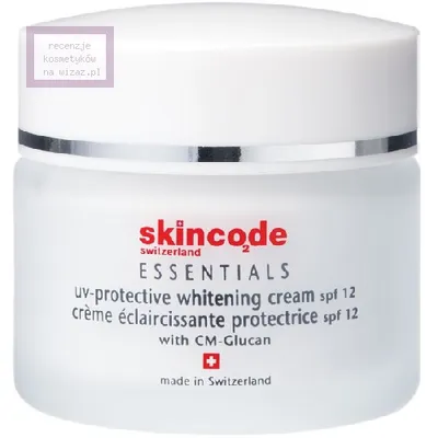 Skincode Switzerland Essentials, Protective Whitening Cream SPF 12 (Krem rozjaśniający z ochroną przeciw UV SPF 12)