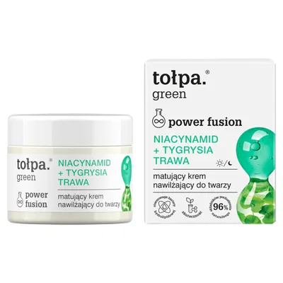 Tołpa Green, Power Fusion, Niacyniamid + Trawa tygrysia, Matujący krem nawilżający do twarzy