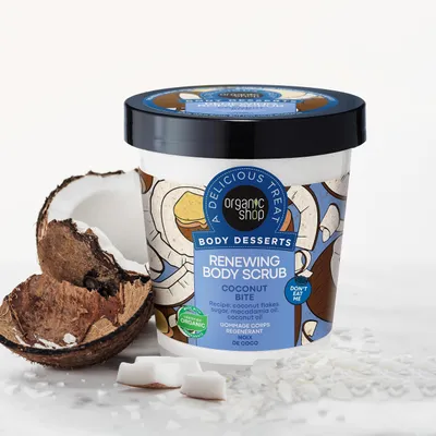 Organic Shop Body Desserts, Coconut Bite, Renewing Body Scrub (Regenerujący peeling do ciała)