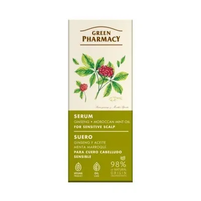 Green Pharmacy Żeń-szeń i Mięta Marokańska, Serum do wrażliwej skóry głowy