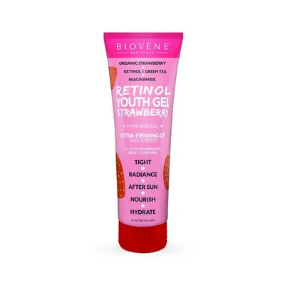 Biovene Barcelona Retinol Youth Gel Strawberry (Ujędrniający żel do twarzy i ciała z retinolem)