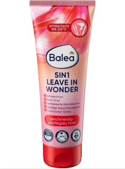 Balea Leave In Wonder, 5 in 1 Heat Protection Cream (Krem termoochronny do włosów 5w1)