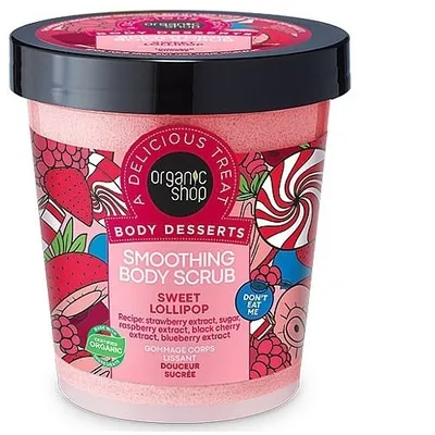Organic Shop Sweet Lollipop, Smoothing Body Scrub (Wygładzający peeling do ciała)