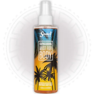 Shake for Body Copacabana, Vanilla & Coconut, Perfumed Body Mist (Wanilia i Kokos, Mgiełka do ciała)