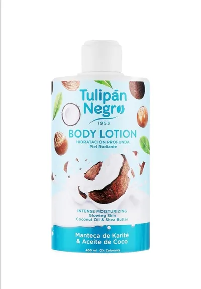 Tulipan Negro Shea Butter & Coconut Oil, Body Lotion (Balsam do ciała z masłem shea i olejem kokosowym)