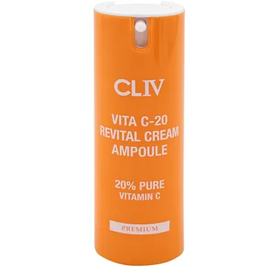 Cliv Premium Vita C20, Revital Cream Ampoule (Ampułka do twarzy z witaminą C)