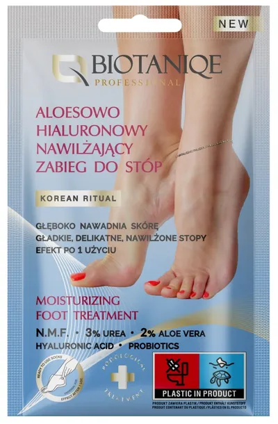 Biotaniqe Professional Korean Ritual,Nawilżający  zabieg do stóp aloesowo-hialuronowy