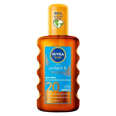 Nivea Nivea, Sun, Protect & Bronze, Olejek do opalania w sprayu SPF20
