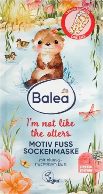 Balea I'm not Like the Otters, Foot Mask (Maska do stóp w skarpetkach)