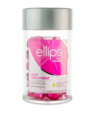 Ellips Hair Treatment, Heat Protection, Hair Vitamin (Witaminowe serum na włosy uszkodzone z olejkiem jojoba)