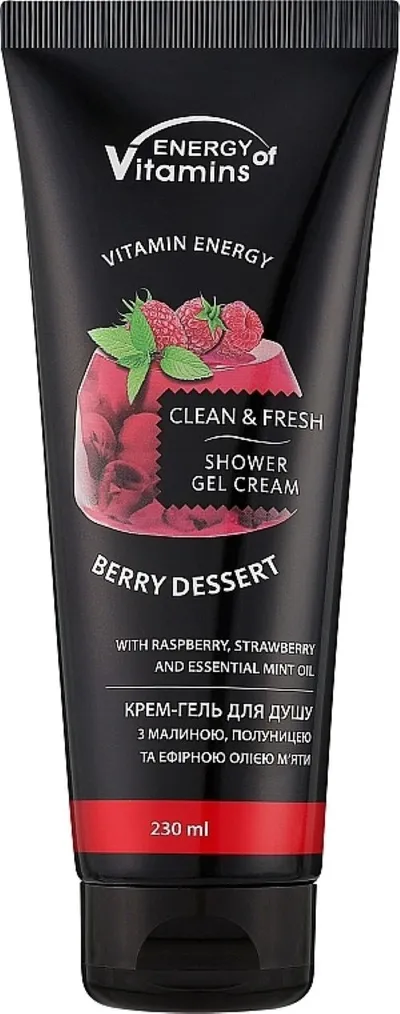 Energy of Vitamins Berry Dessert, Clean & Fresh Shower Gel (Jagodowy deser, Żel pod prysznic)