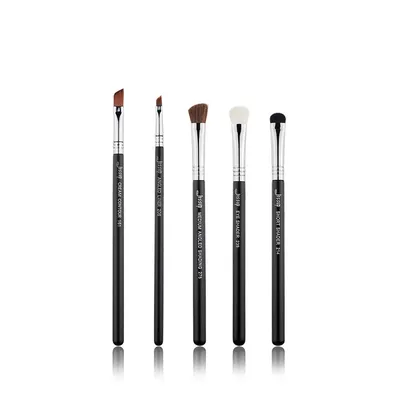 Jessup T302 Black/Silver Brush Set (Zestaw 5 pędzli do makijażu)