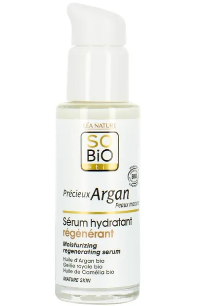 SO'BiO Etic Argan, Moisturizing Regenerating Serum (Nawilżająco-regenerujące serum do twarzy)