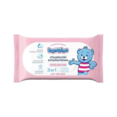 Bambino Chusteczki emolientowe 3w1