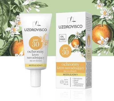 Uzdrovisco Bezolejowy ochronny krem nawadniający na co dzień SPF30