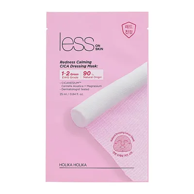 Holika Holika Less On Skin, Redness Calming Cica Dressing Mask (Maseczka nawilżająca)