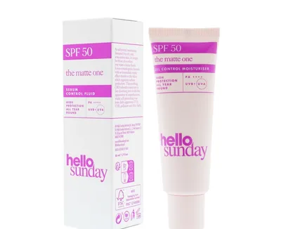 Hello Sunday The Matte One, Oil Control Moisturizer SPF50 (Nawilżająco-matujący krem do twarzy SPF50)