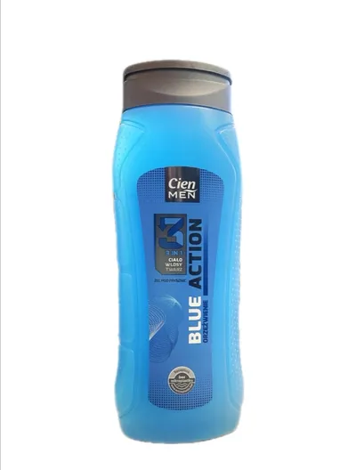 Cien Men, Blue Action, 3 in1 Shower Gel (Orzeźwienie, Żel pod prysznic 3w1)