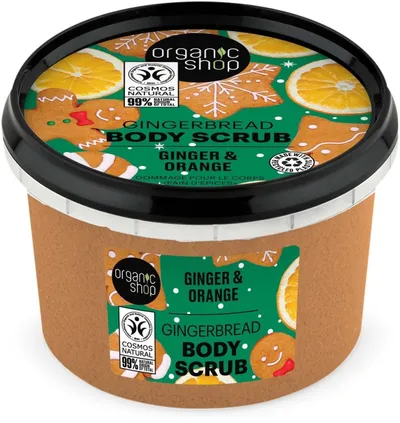 Organic Shop Ginger & Orange, Gingerbread Body Scrub (Pierniczkowy peeling do ciała)
