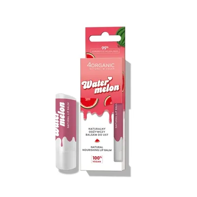 4Organic Watermelon, Naturalny odżywczy balsam do ust