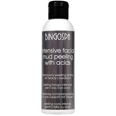 BingoSpa Intensywny peeling błotny do twarzy z kwasem mlekowym i AHA