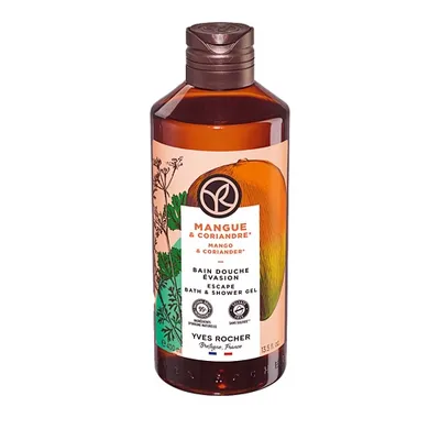 Yves Rocher Escape, Mango & Coriander, Bath & Shower Gel (Mango i Kolendra, Żel do kąpieli i pod prysznic)